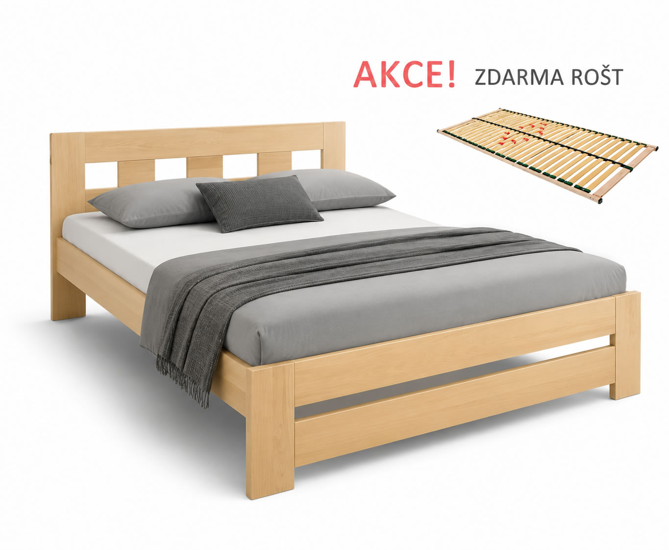 Lamelový rošt v ceně postele Barča