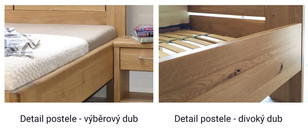 Rozdíly - výběrový dub a divoký dub detaily-vyberovy-a-divoky-dub
