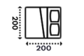 200x200 cm