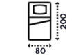 80 x 200 cm