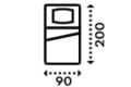 90 x 200 cm