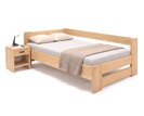 Rohová zvýšená postel jednolůžko MIVA, 100x200, masiv buk - pohled č. 4