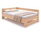 Rohová zvýšená postel jednolůžko MIVA, 100x200, masiv buk - pohled č. 1