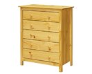 Komoda - 5 zásuvková IA8077, masiv borovice - pohled č. 1