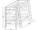 Dětská poschoďová postel Sendy 300B/05B, masiv buk cink jádrový - pohled č. 3