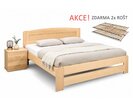 Postel dvoulůžko s rošty Justina, masiv buk - pohled č. 1