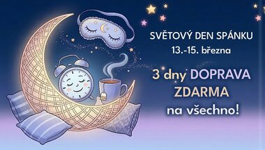 DEN SPÁNKU - Doprava ZDARMA na všechno 13-15.3.2026!