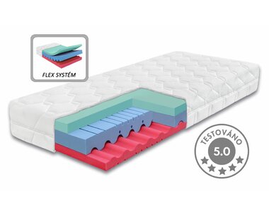 Středně tvrdá ortopedická matrace DIA RELAX HI,  22cm, 130kg, studená pěna