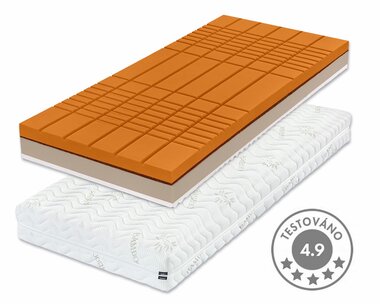 Tvrdší zdravotní matrace LEONIDAS, 18cm, 150 kg, kokos