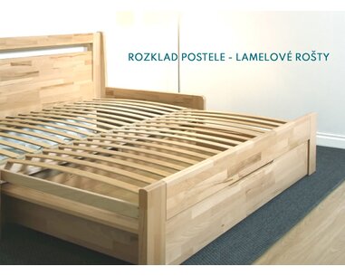 Rozkládací postel TANDEM PLUS bez područek - oblá - pohled č. 4