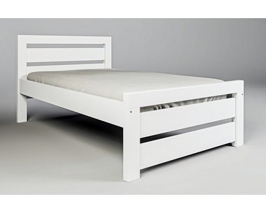 Postel z masivu - jednolůžko RHINO I. senior A0545 B, 120x200, bílý smrk - pohled č. 1