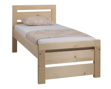 Postel z masivu - jednolůžko RHINO I. A0544, 90x200, smrk - pohled č. 1