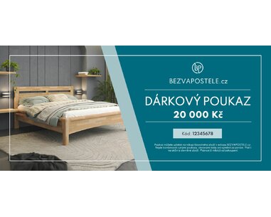 Elektronický dárkový poukaz BEZVAPOSTELE v hodnotě 20 000 Kč - pohled č. 1