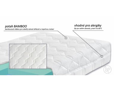 Středně tvrdá ortopedická matrace DIA RELAX HI,  22cm, 130kg, studená pěna - pohled č. 4