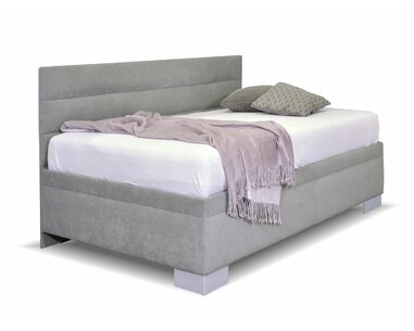 Čalouněná postel Niobe s bočním čelem a úložným prostorem, 90x210cm - pohled č. 1