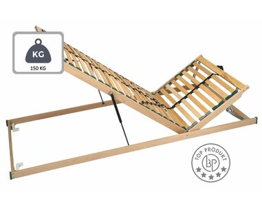 Zátěžový vyklápěcí rošt Double HN PVP T8, 140x200cm, 28 lamel, 150 Kg, čelní výklop - pohled č. 1