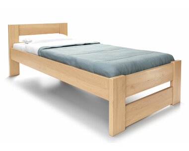 Zvýšená postel jednolůžko ELA,  masiv buk - pohled č. 1