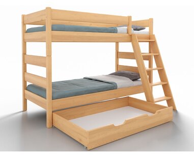 Poschoďová postel JUNIOR 2, masiv buk   - pohled č. 3