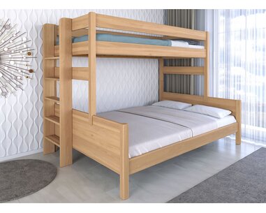 Poschoďová postel JUNIOR,160x200, LEVÁ , masiv buk   - pohled č. 2