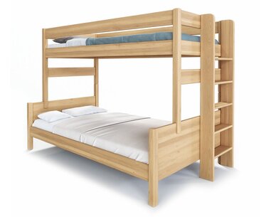 Poschoďová postel JUNIOR,120x200, PRAVÁ , masiv buk  - pohled č. 1