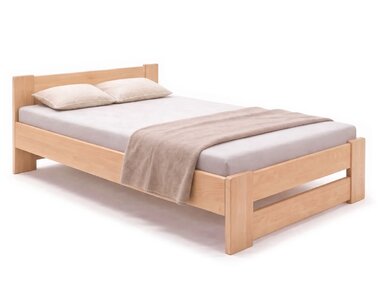 Zvýšená postel jednolůžko MIVA, 100x200, masiv buk - pohled č. 1