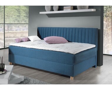 Postel boxspring s úložným prostorem NOVO - dlouhé čelo, 120x200cm - pohled č. 2