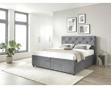 Americká postel boxspring PALLADIO 200x200cm, s úložným prostorem - pohled č. 2