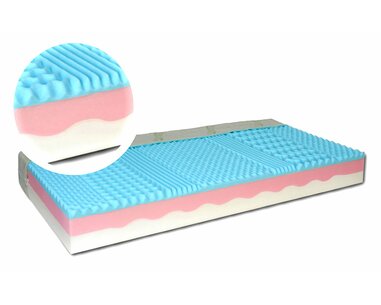 Středně tvrdá matrace TERAFLEX, 21cm, 130kg, paměťová pěna - pohled č. 1