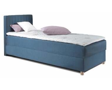 Postel boxspring s úložným prostorem NOVO s hlavovým čelem - pohled č. 1