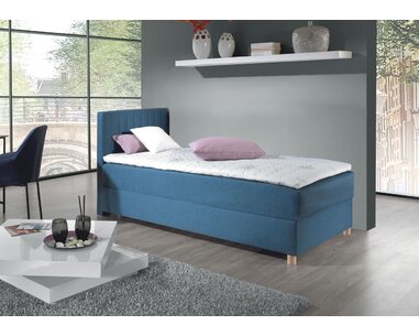 Postel boxspring s úložným prostorem NOVO s hlavovým čelem - pohled č. 2