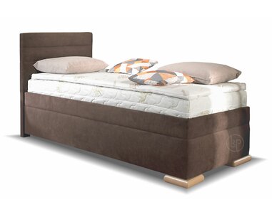 Postel boxspring s hlavovým čelem VENETO,  s úložným prostorem  - pohled č. 1