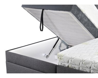 Postel boxspring VENETO s bočním čelem a úložným prostorem - pohled č. 4