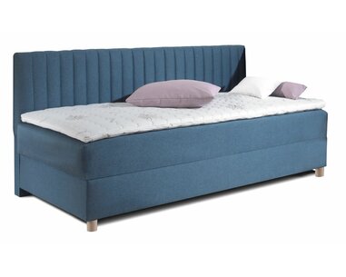 Postel boxspring s úložným prostorem NOVO - dlouhé čelo - pohled č. 1