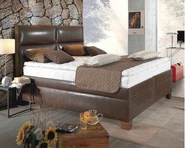 Americká postel boxspring LUIGI 200x200, s úložným prostorem - pohled č. 1