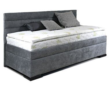 Postel boxspring VENETO s bočním čelem a úložným prostorem - pohled č. 2