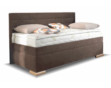 Postel boxspring VENETO s bočním čelem a úložným prostorem - pohled č. 1
