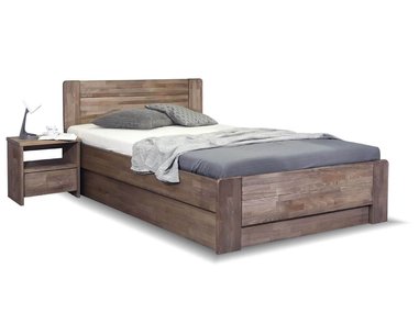Postel s úložným prostorem ARION 2, 120x200, masiv buk - pohled č. 1