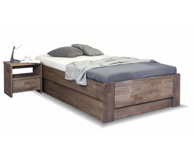 Postel s úložným prostorem FUTON, 120x200, masiv buk - pohled č. 1