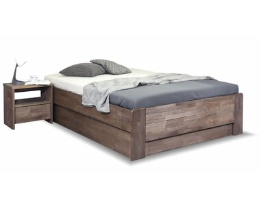 Postel s úložným prostorem FUTON, 140x200, masiv buk - pohled č. 1