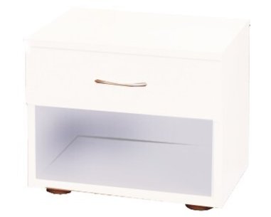 Noční stolek k posteli IA140B, lamino bílé - pohled č. 1