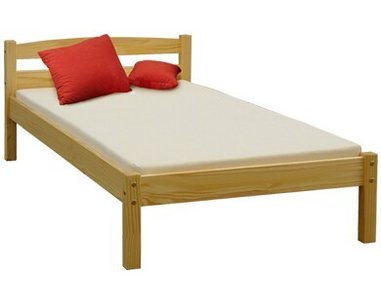Postel jednolůžko IA800L 90x200, masiv smrk - pohled č. 1