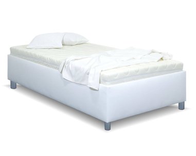 Zvýšená válenda s úložným prostorem Roneta, 140x200, bílá - pohled č. 1