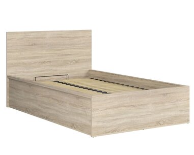 Postel jednolůžko s úložným prostorem a roštem TETRIS 140x200,  dub sonoma - pohled č. 3