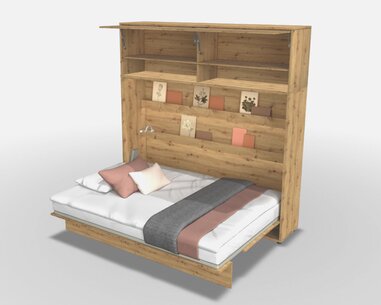 Nádstavec LX-09 k sklápěcí posteli Monterasso 140x200, dub artisan - pohled č. 2