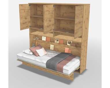 Nádstavec LX-11 k sklápěcí posteli Monterasso 90x200, dub artisan - pohled č. 2