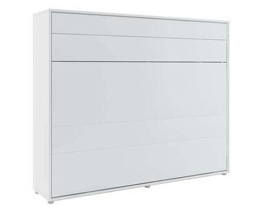 Široká sklápěcí postel dvoulůžko MONTERASSO, 160x200cm, bílý mat - pohled č. 2