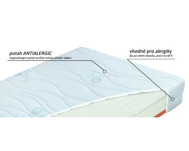 Tvrdší zdravotní matrace BROOKLYN HARD, 20cm, 160x200cm, 130kg, líná pěna - pohled č. 3