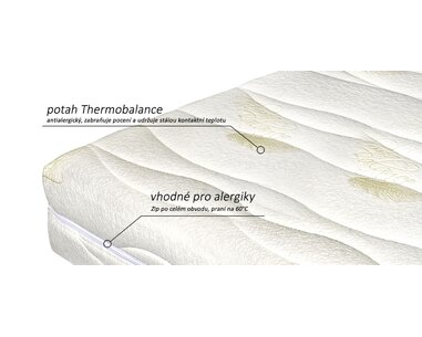 Tvrdší zdravotní matrace BIOTHERM XXL, 25cm, 160kg, 2x kokos, studená pěna - pohled č. 3