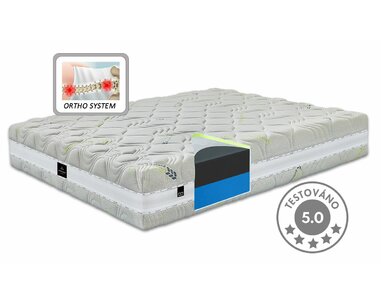 Středně tvrdá ortopedická matrace S-REMO T4,  20cm, 150kg, studená pěna - pohled č. 1