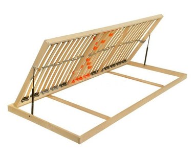 Vyklápěcí lamelový rošt do postele DOUBLE PRAKTIK B, 28 lamel 120 x 200 - pohled č. 1